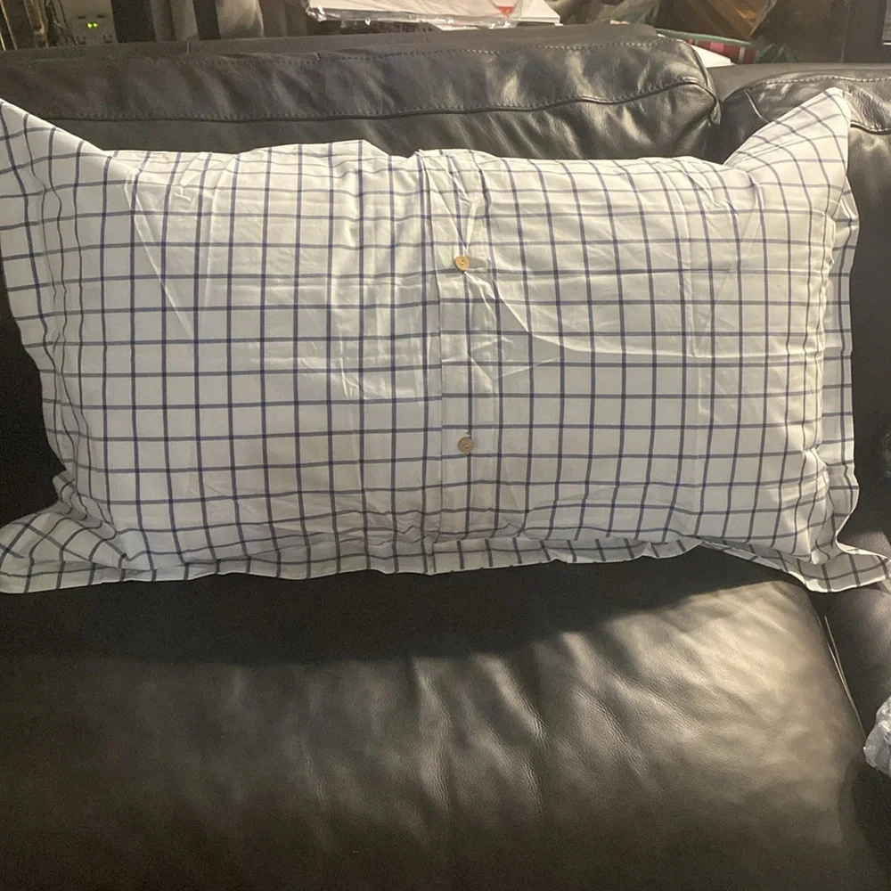 Cremieux Maxwell Plaid Duvet Set, King, Blue & White, 1 Duvet Cover & 2 Shams,…